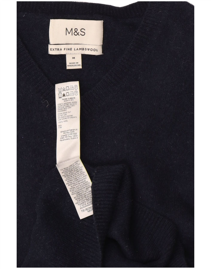 Canotta da uomo Marks & Spencer media lana d'agnello blu navy