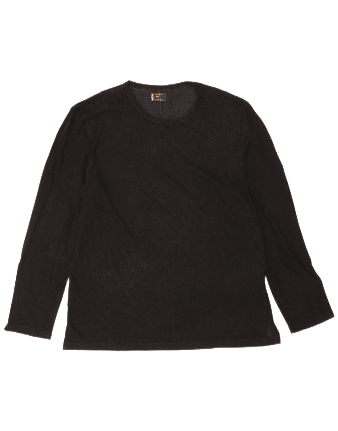 Levi's Uomo Top Manica Lunga Grande Cotone Nero