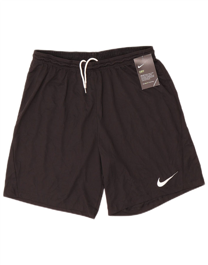 Pantaloncini sportivi Nike Dri Fit da uomo, grandi, in poliestere nero