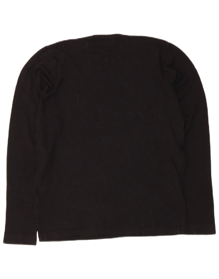Top Zara da uomo a maniche lunghe piccolo in viscosa nera