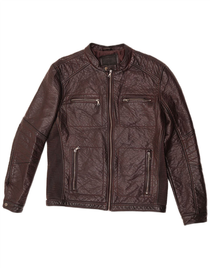 Maison Cinqcent Giacca da donna in ecopelle UK 18 XL Marrone poliuretano