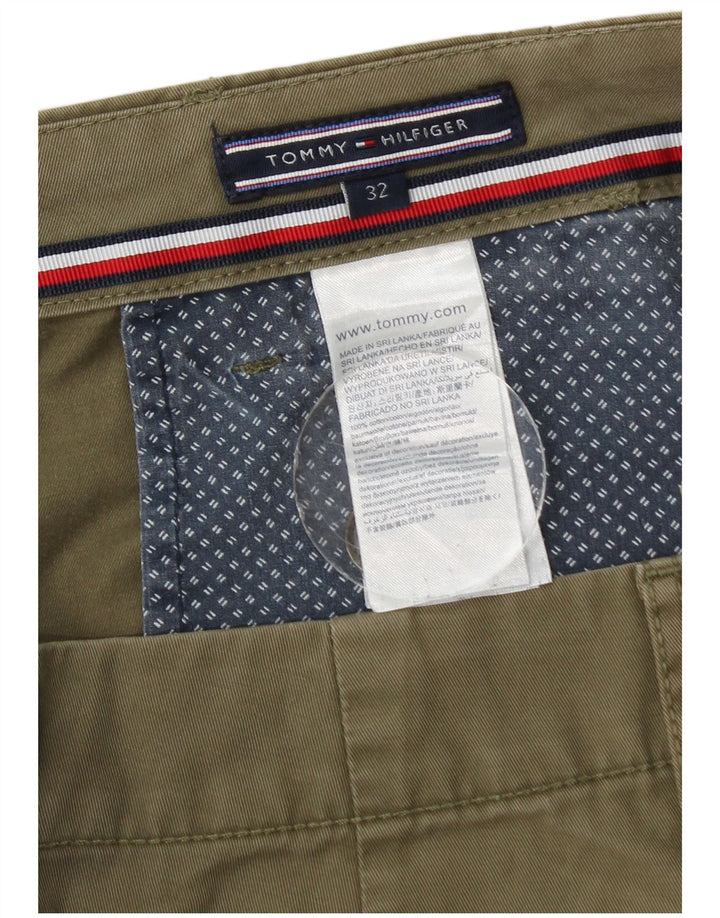 Pantaloncini cargo da uomo Tommy Hilfiger W32 cotone kaki medio