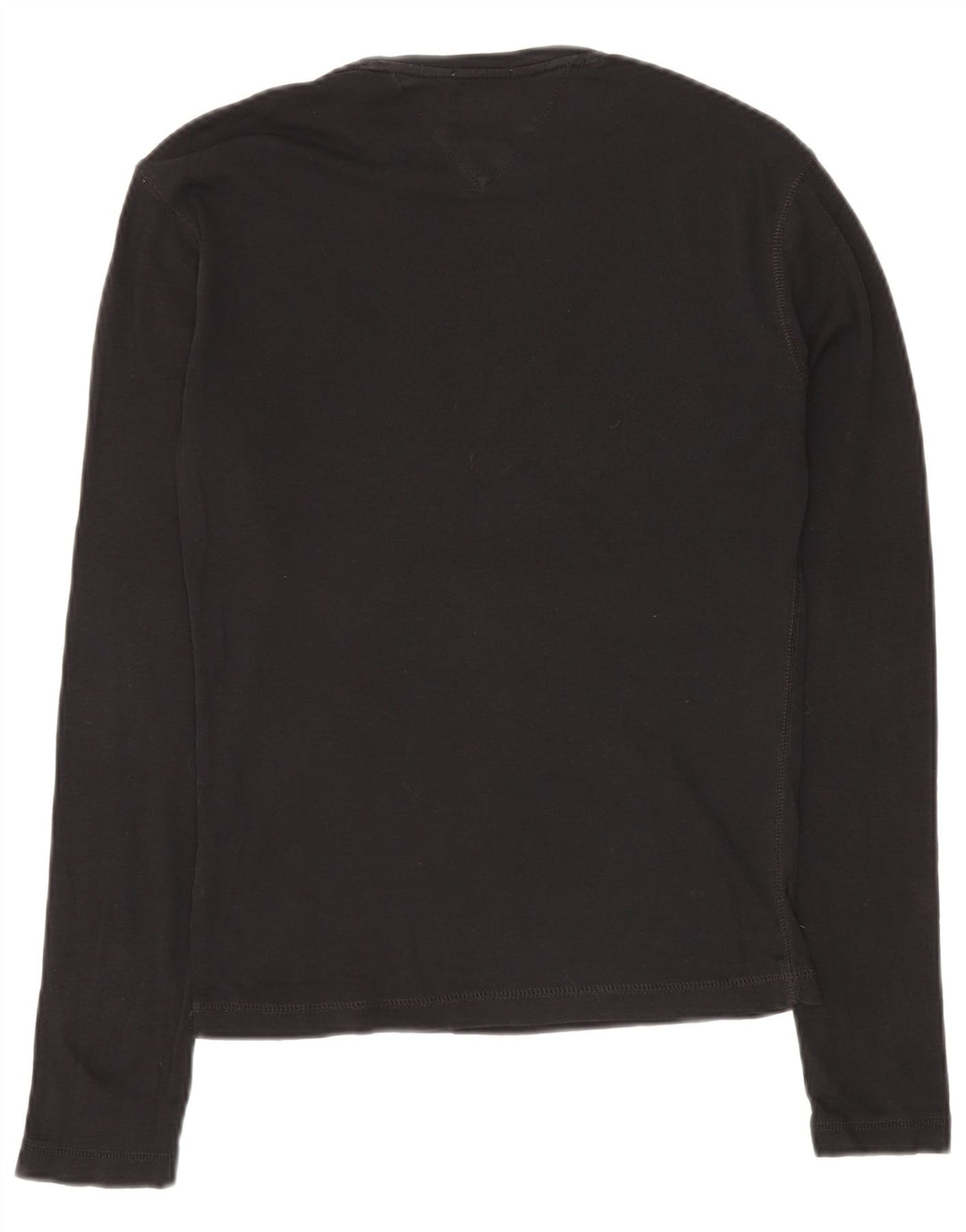 TOMMY HILFIGER Top da uomo manica lunga piccolo cotone nero