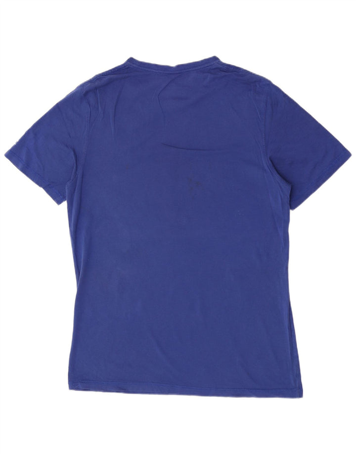 T-shirt grafica da uomo Champion Top in cotone blu medio