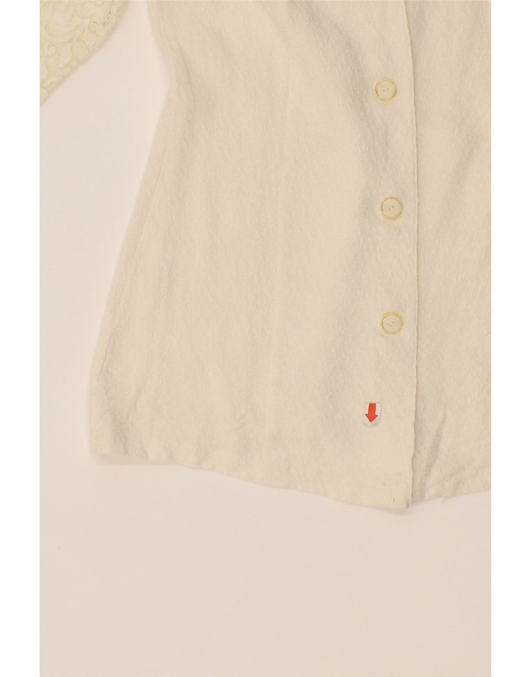 VINTAGE Womens Shirt Blouse UK 8 Small Off White Vintage Vintage and Second-Hand Vintage from Messina Hembry 