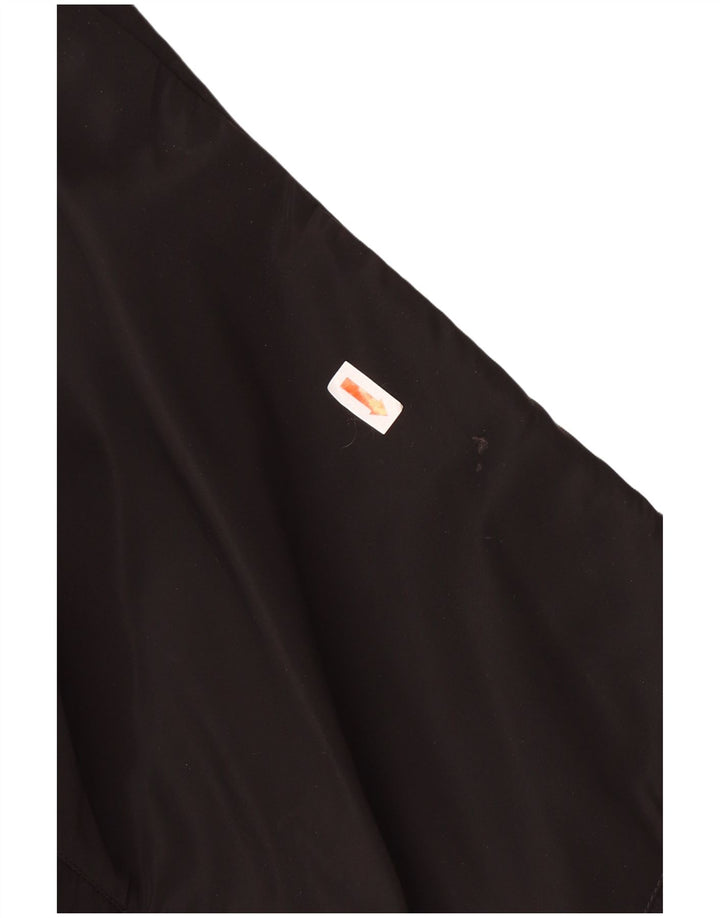 ZARA Womens Oversized Crop Hooded Bomber Jacket UK 6 XS Black Polyester