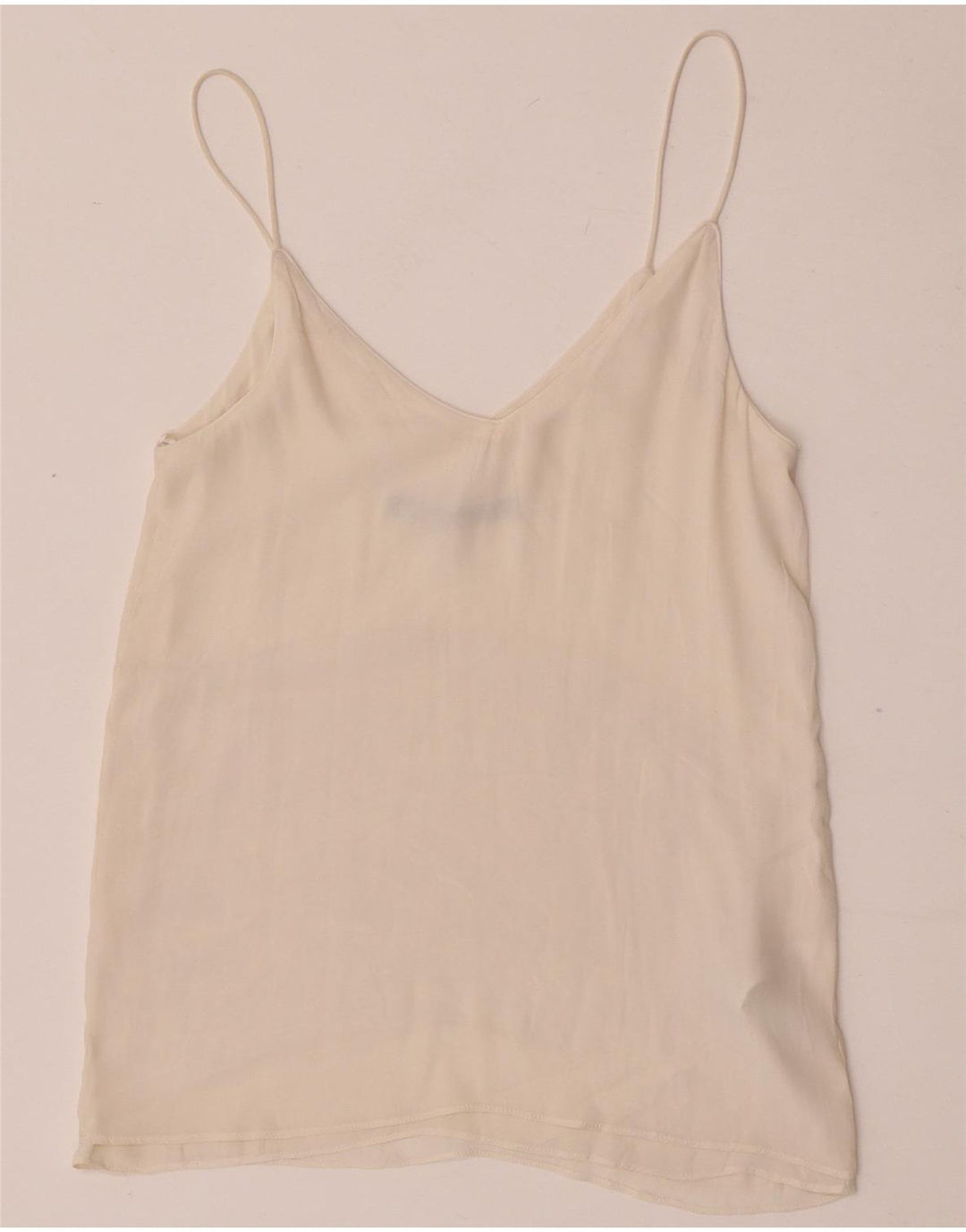 Canotta da donna Zara UK 6 XS poliestere bianco sporco