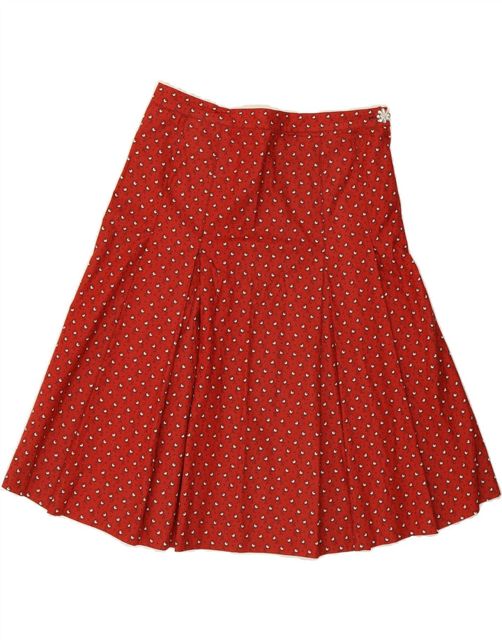 VINTAGE Womens Abstract Pattern A-Line Skirt W30 Medium  Burgundy Vintage Vintage and Second-Hand Vintage from Messina Hembry 