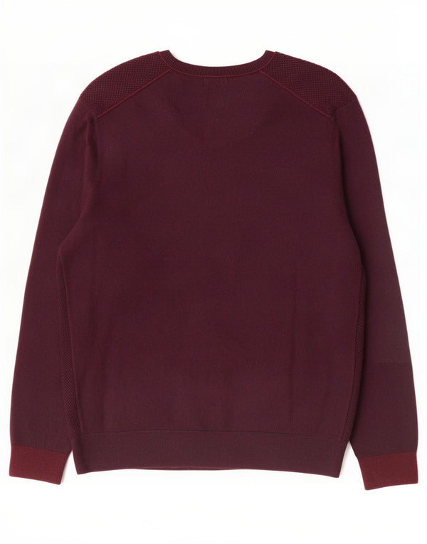 Maglione maglione da donna con scollo a V Hugo Boss UK 18 XL Marrone