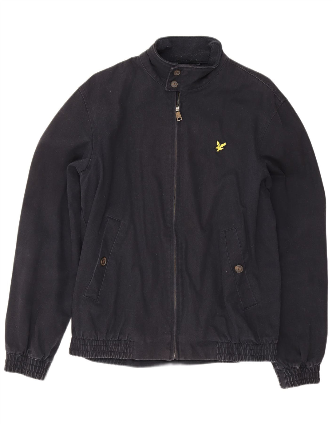 Giubbotto bomber da uomo Lyle & Scott UK 38 cotone blu navy medio