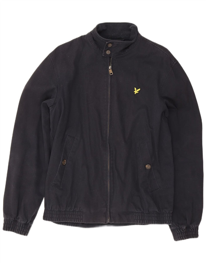 Giubbotto bomber da uomo Lyle & Scott UK 38 cotone blu navy medio