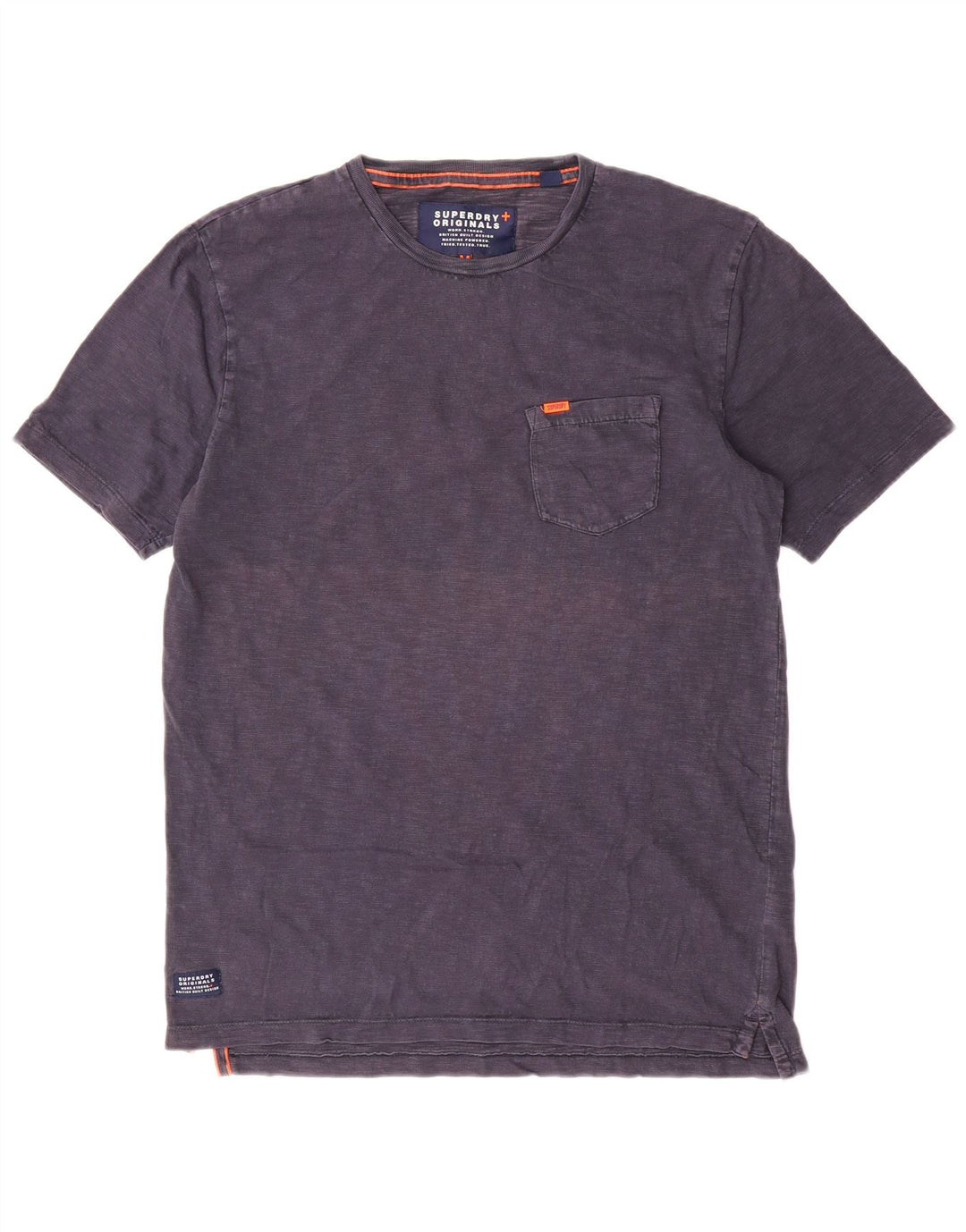T-shirt da uomo Superdry Top in cotone blu navy medio