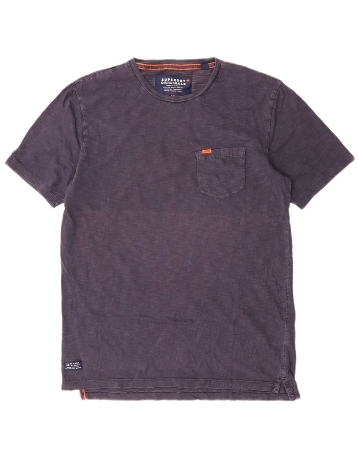 T-shirt da uomo Superdry Top in cotone blu navy medio