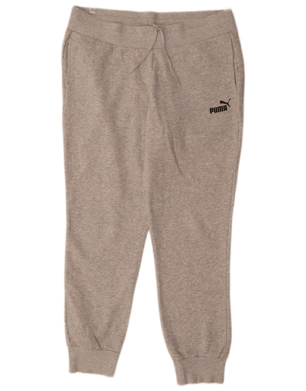 Pantaloni da tuta da donna Puma Joggers UK 16 Large Poliestere chiazzato grigio