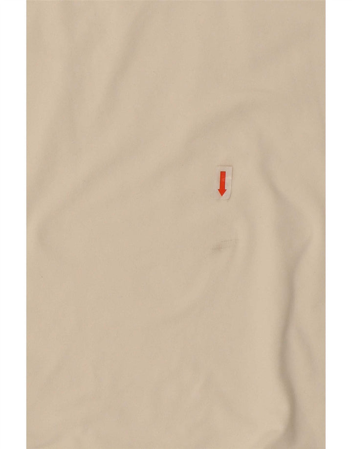 Nike Dri Fit Top Manica 3/4 da Donna UK 12 Medio Bianco Poliestere