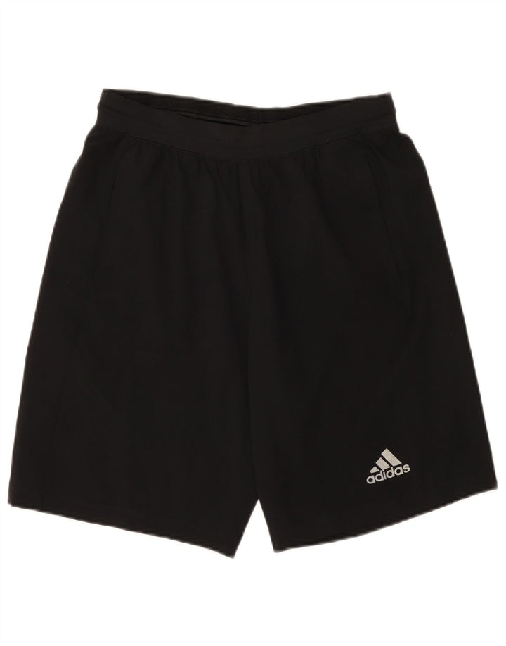 Pantaloncini sportivi Adidas Climalite da uomo piccoli in poliestere nero