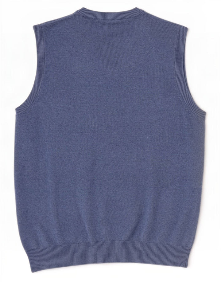 Canotta da uomo Marks & Spencer in cotone blu medio