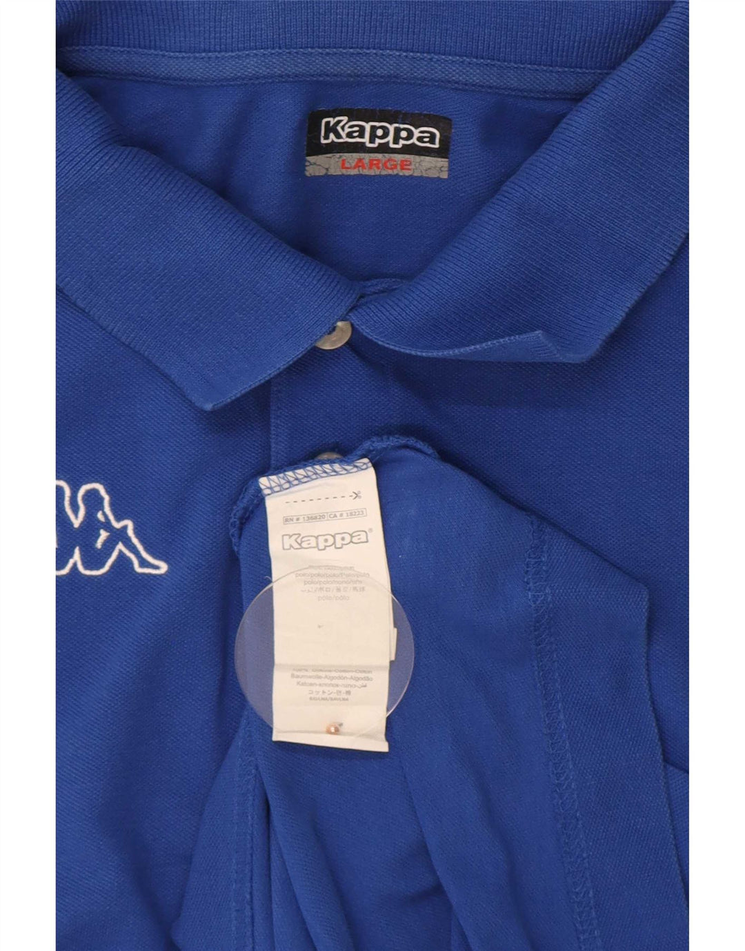 Polo Kappa Uomo Large Blu In Cotone