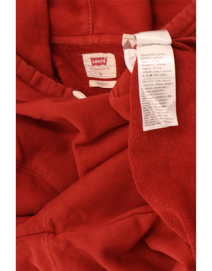 Maglione con cappuccio dalla vestibilità standard da uomo LEVI'S piccolo in cotone rosso