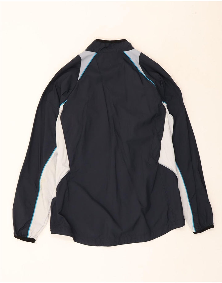 ASICS Womens Rain Jacket UK  14 Medium Navy Blue Colourblock Polyamide Vintage Asics and Second-Hand Asics from Messina Hembry 