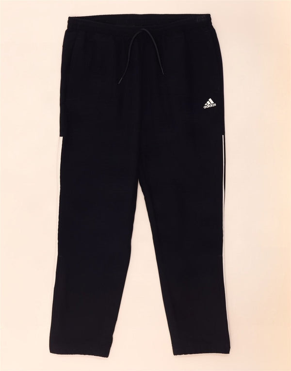 Pantaloni da tuta da uomo Adidas XL poliestere blu navy