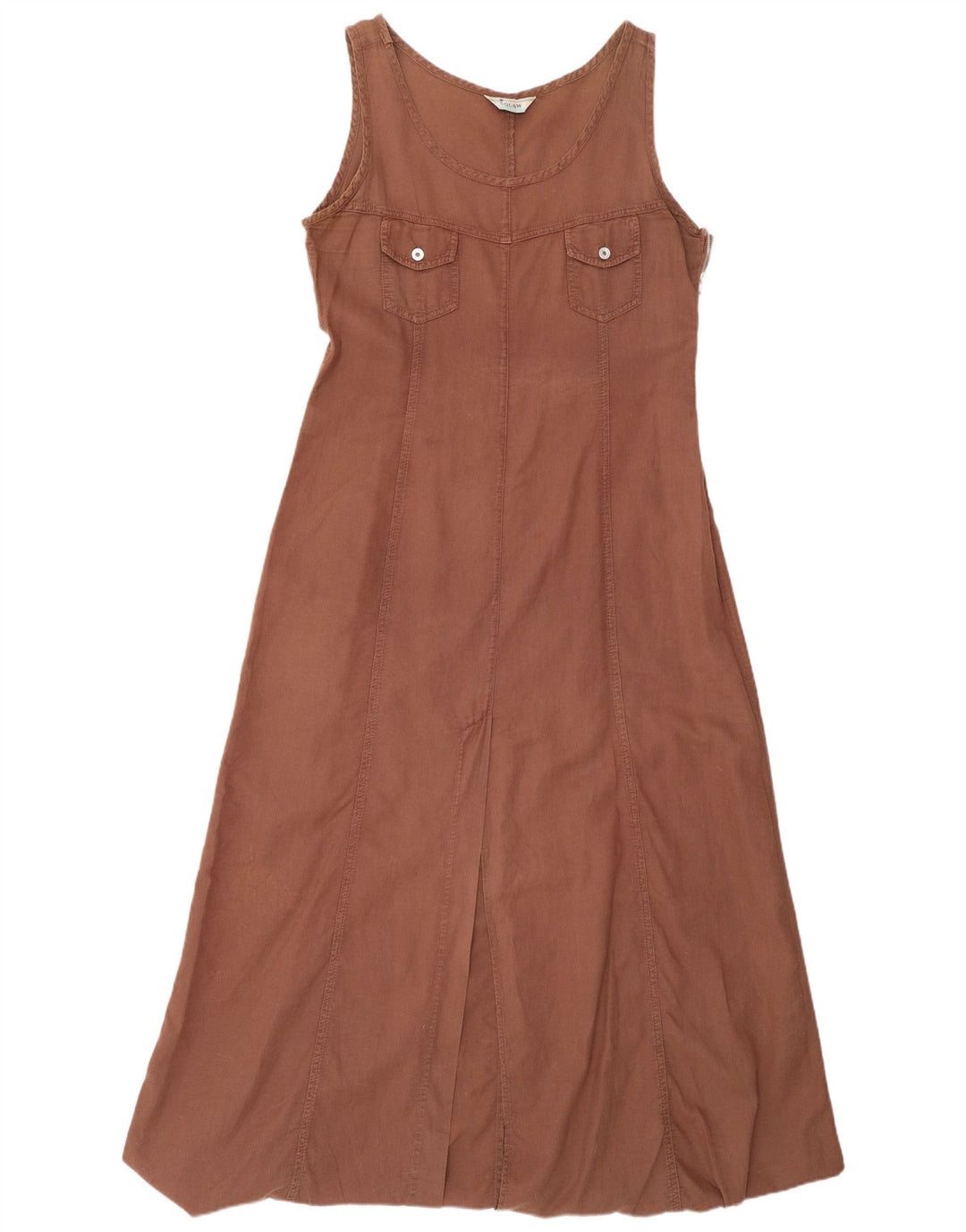 Abito lungo senza maniche da donna Squaw UK 14 grande marrone