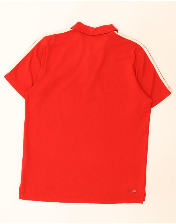 Adidas Mens Climalite Polo Shirt Large Red Cotton
