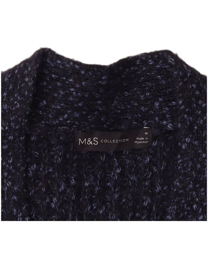Maglione cardigan oversize da donna Marks & Spencer UK 14 Blu medio screziato