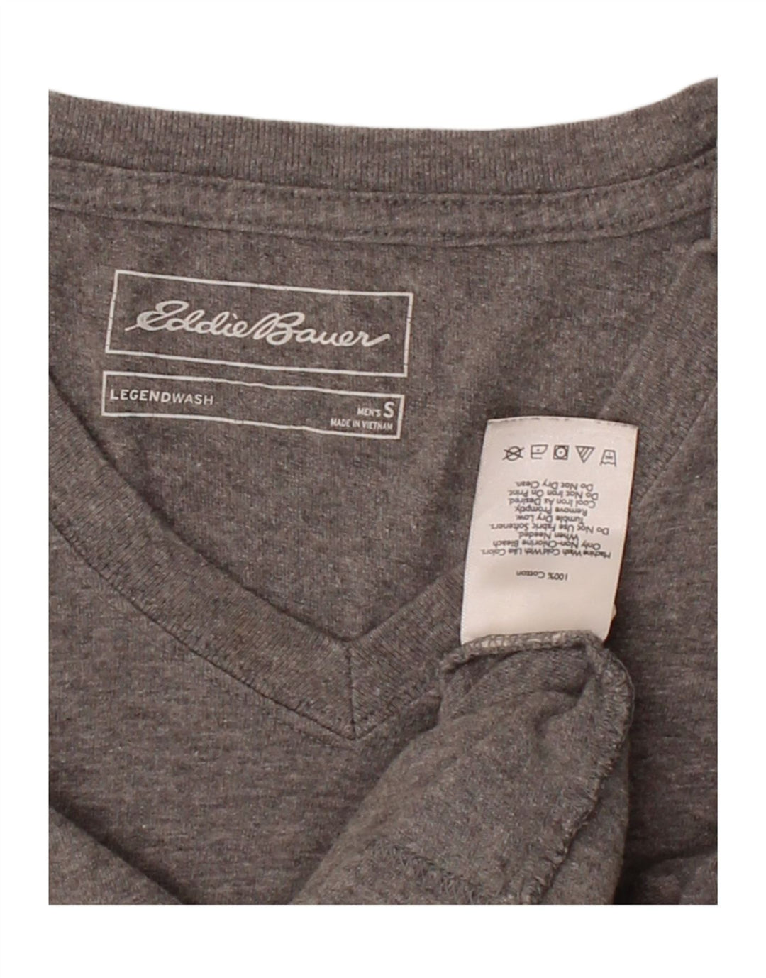 EDDIE BAUER Mens T-Shirt Top Small Grey Cotton Vintage Eddie Bauer and Second-Hand Eddie Bauer from Messina Hembry 