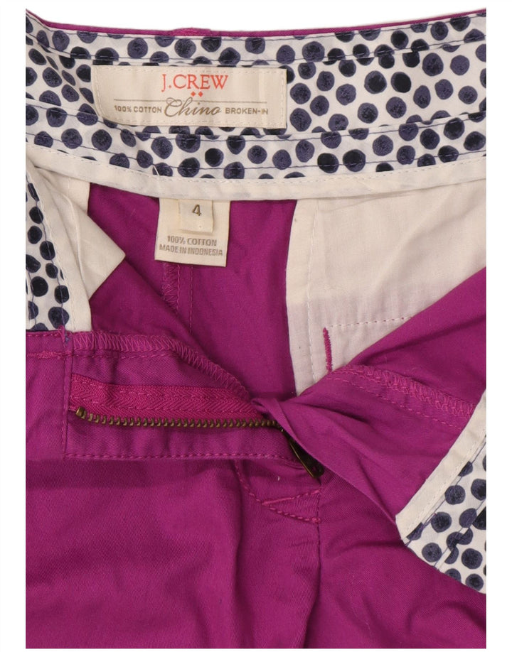Pantaloncini chino da donna J. CREW US 4 Small W30 cotone viola