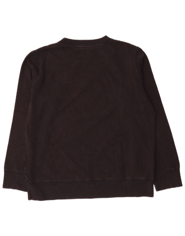Felpa grafica da donna Converse Jumper UK 16 Large Black Cotton