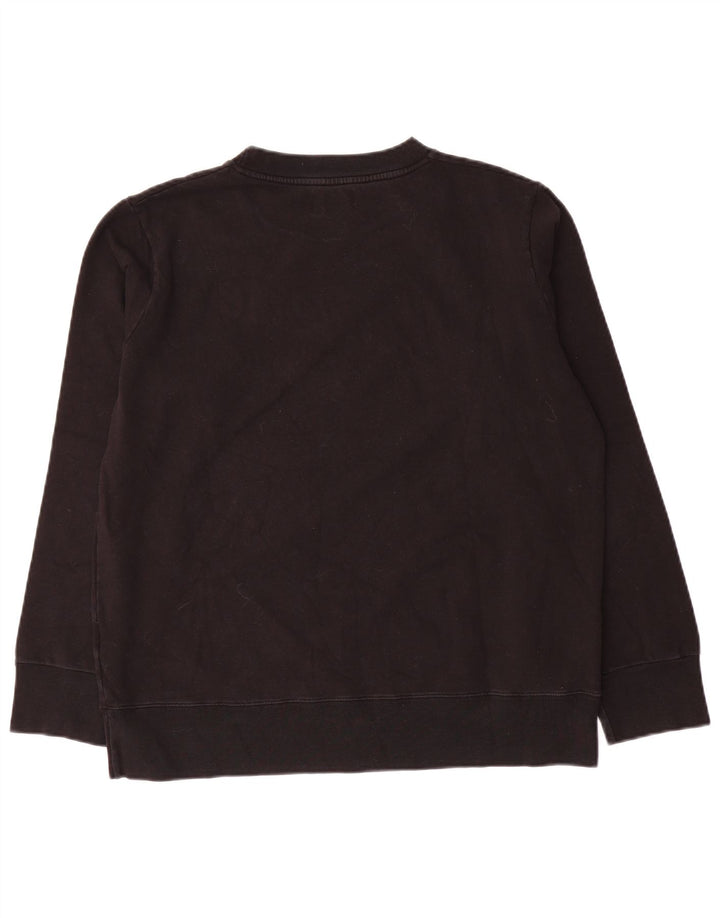 Felpa grafica da donna Converse Jumper UK 16 Large Black Cotton