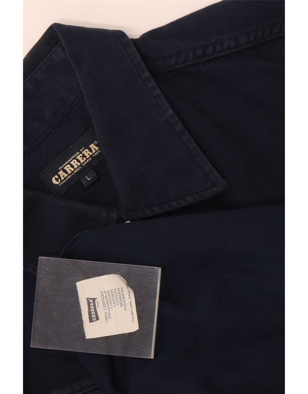 Camicia da uomo Carrera grande in cotone blu navy