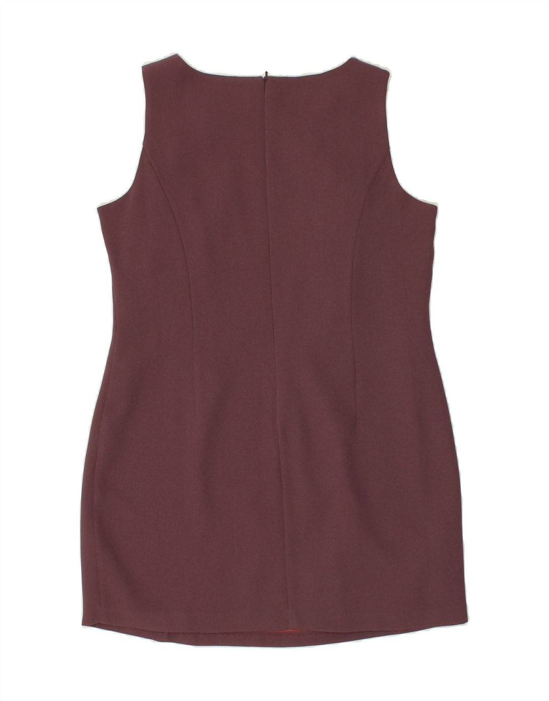 CLASSICS Womens Sleeveless Sheath Dress UK 16 Large Maroon Acetate Vintage Classics and Second-Hand Classics from Messina Hembry 