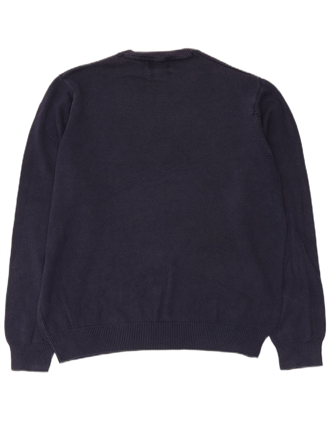 Maglione maglione girocollo da uomo Marks & Spencer cotone medio blu navy