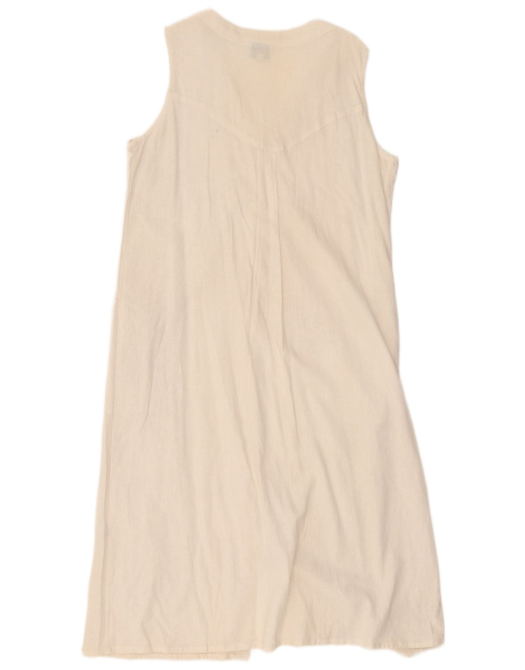 Abito a trapezio senza maniche da donna Marila UK 14 Lino bianco medio