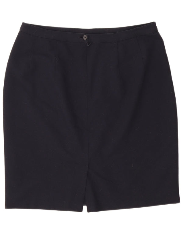 Gonna a tubino a vita alta da donna Marks & Spencer UK 18 XL W32 Blu navy