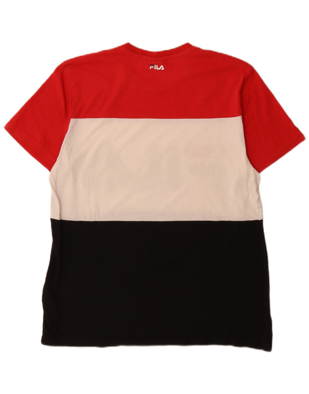 T-shirt grafica da uomo Fila Top in cotone color block medio multicolore