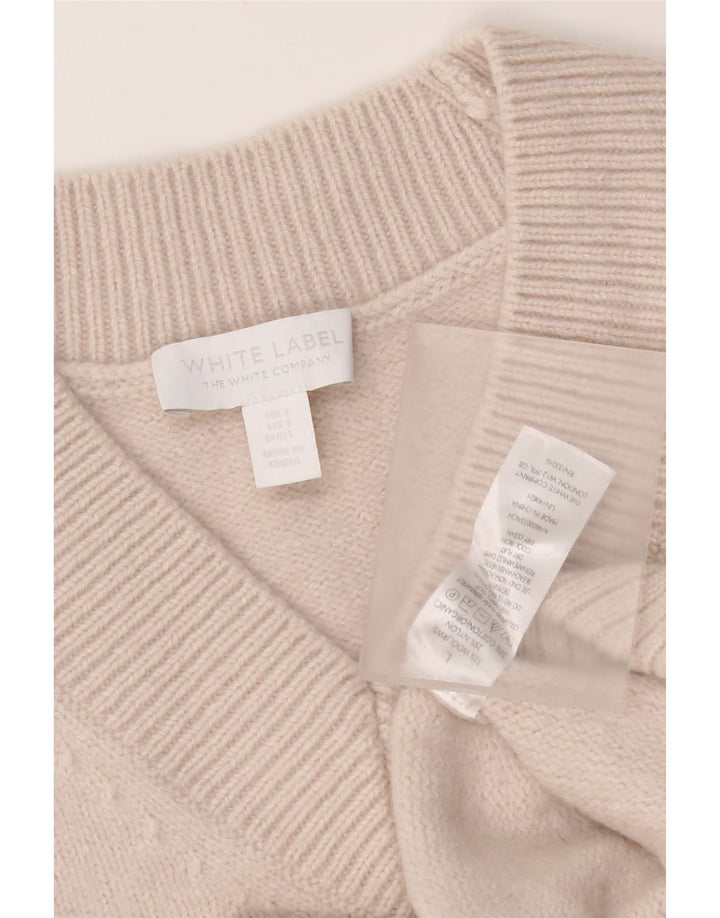 Maglione corto con scollo a V da donna di White Stuff UK 16 Lana grigia grande