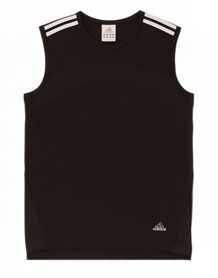 Canotta Adidas da uomo piccola piccola in poliestere nero
