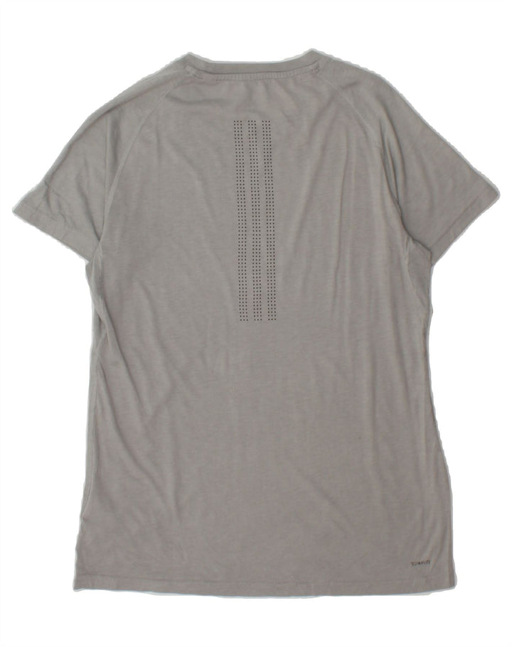 ADIDAS Womens T-Shirt Top UK 12/14 Medium Grey Polyester Vintage Adidas and Second-Hand Adidas from Messina Hembry 