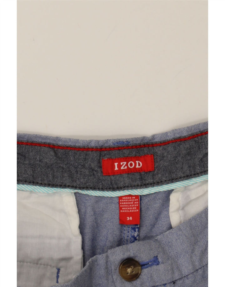 IZOD Mens Chino Shorts W34 Large  Blue Cotton Vintage Izod and Second-Hand Izod from Messina Hembry 