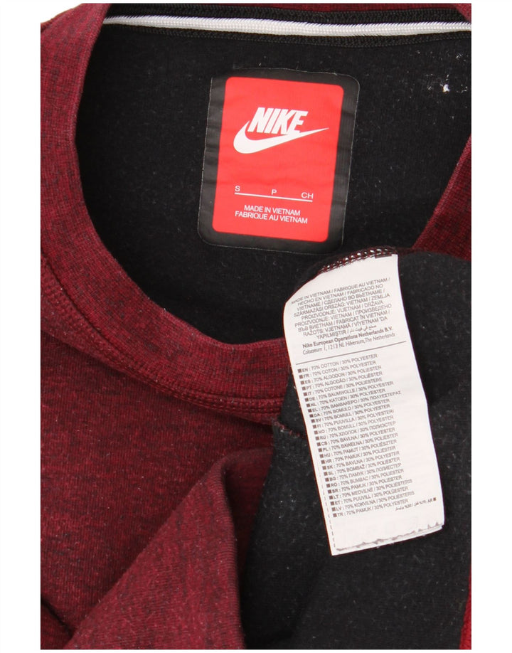 Felpa oversize da donna Nike Jumper UK 10 Small Maroon Cotton