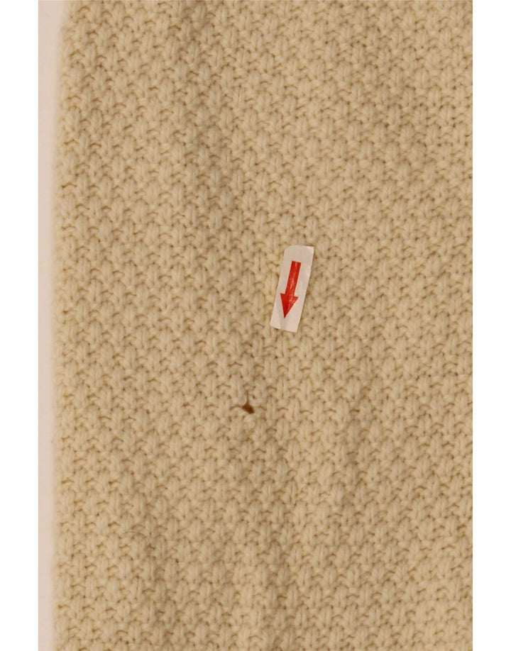 Maglione maglione girocollo da uomo Marks & Spencer grande lana d'agnello beige
