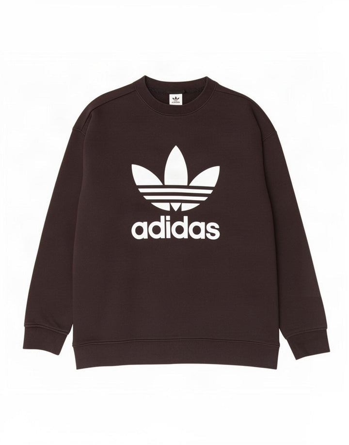Felpa grafica da uomo Adidas Maglione grande cotone nero