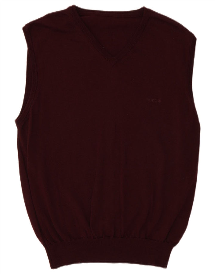 Canotta da uomo Bugatti Canotta UK 40 Lana vergine bordeaux media