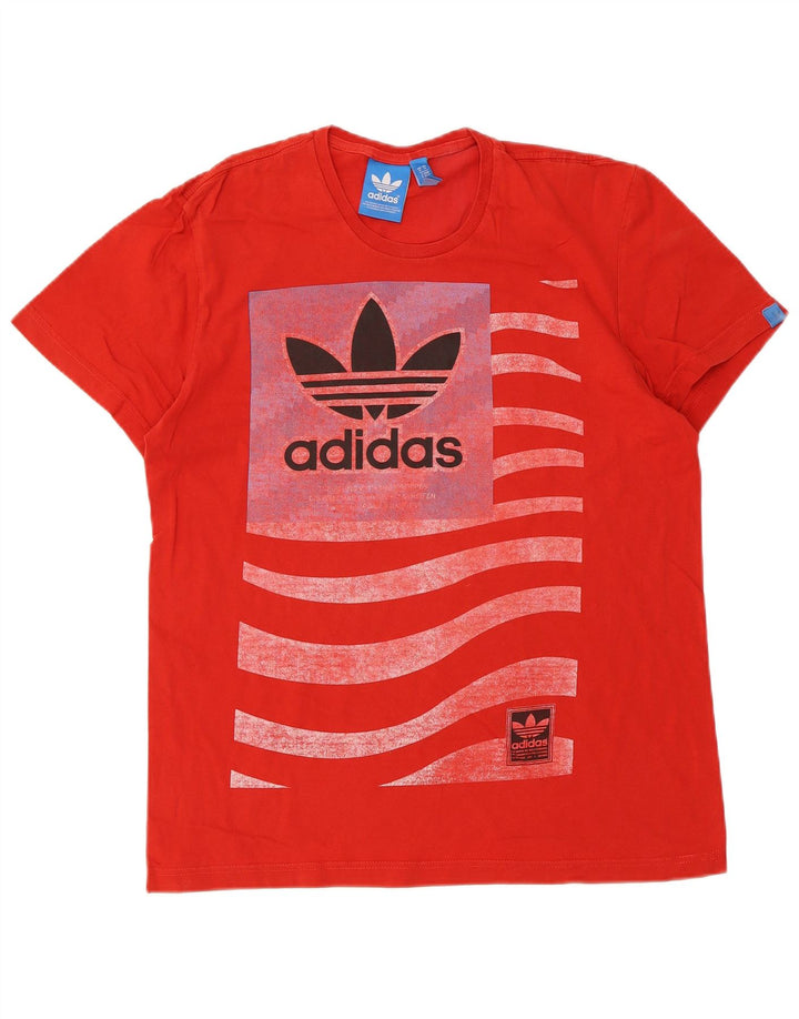 Maglietta grafica da uomo Adidas Top rossa media