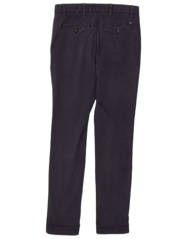 Pantaloni chino slim da uomo Tommy Hilfiger W29 L32 cotone blu navy