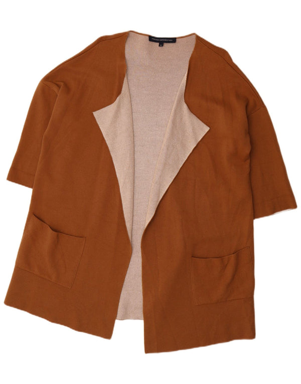 Maglione cardigan con maniche a 3/4 da donna French Connection UK 6 XS Marrone