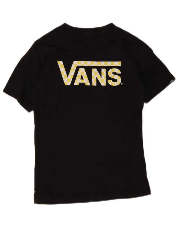 T-shirt grafica personalizzata da ragazzo Vans 8-9 anni piccola in cotone nero